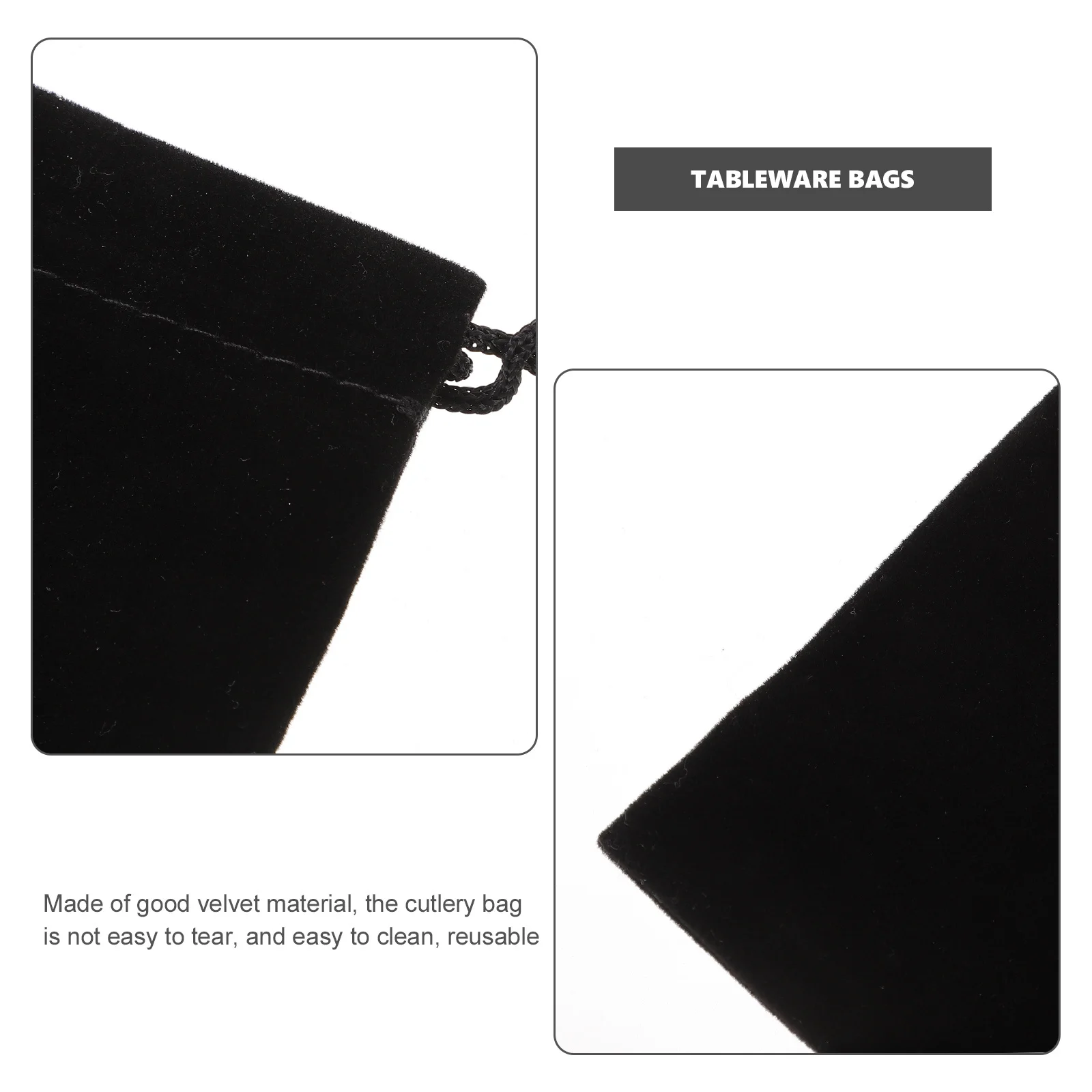 12Pcs Fabric Drawstring Pouches for Cutlery Storage Tableware Bags Portable Silverware Holders Reusable Kitchen Accessories