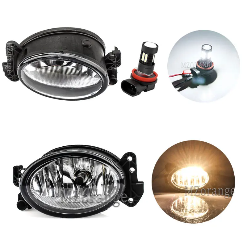 LED Fog Lights for Mercedes-Benz W164 w211 w204 W169 2002-2005 2006 2007 2008 2009 Halogen Headlight fog lamp DRL