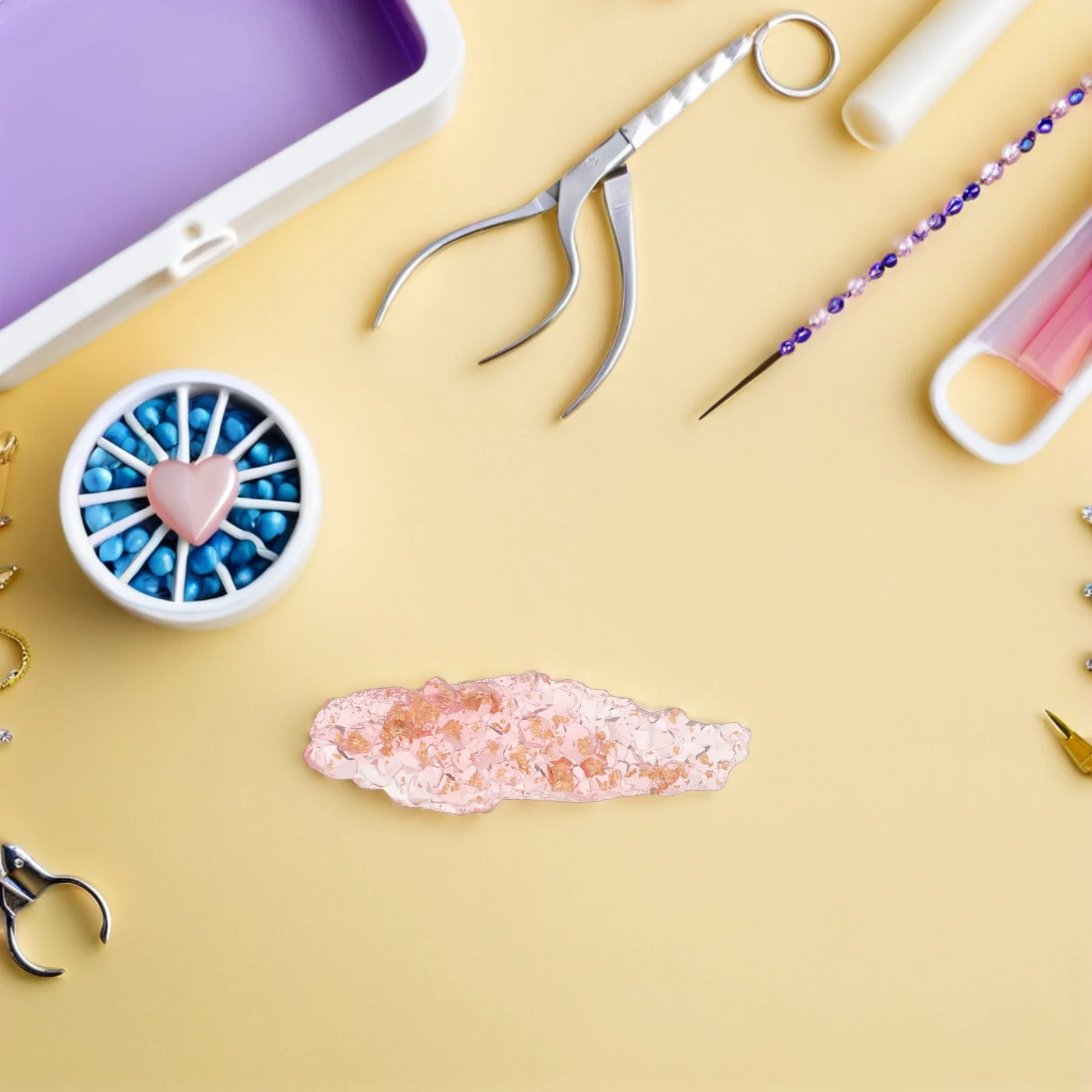 3 قطعة كريستال مسمار القلم حامل فرشاة شفافة المنظم رف لمسمار الفن رسم أقلام رصاص حامل مانيكير أداة تخزين مستقر