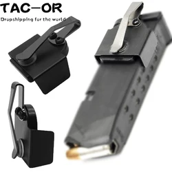 Tactical Heavy Duty Magnetic Pocket Magazine Holder Mag Standard Belt Holster Clips for Hunting Airsoft Pistol 9mm / .40 S&W