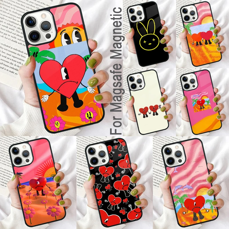Un Verano Sin Ti Bad Bunny جراب هاتف لين مغناطيسي لهواتف iPhone ، حافظة MagSafe ، 16 Promax ، 15 Pro ، 13 ، 14 Plus ، 11 ، 12 Mini