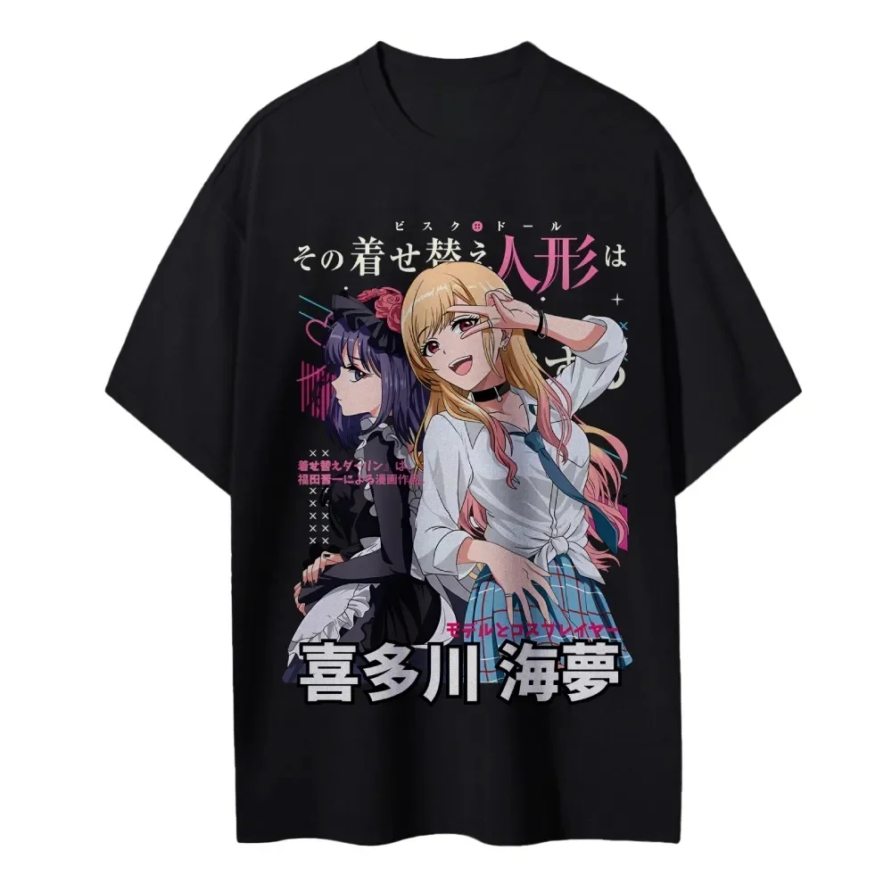 Camiseta Gráfica Anime My Dress-up Darling 2026 para Homens e Mulheres, Moda de Verão em Algodão Y2K, Top de Manga Curta Streetwear