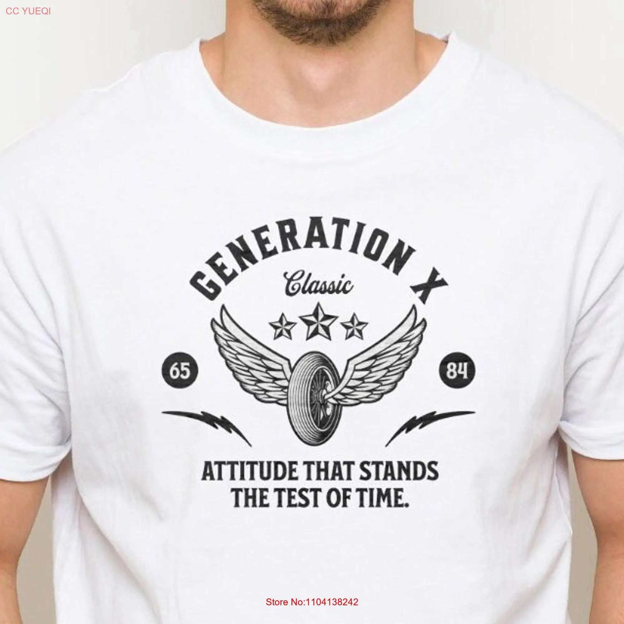 Gen X Attitude T Shirt Generation XER Funny for 1970s long or short sleeves