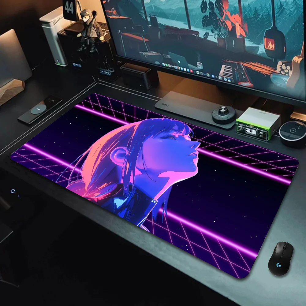 Makima Chainsaw Man purple Mousepad Mouse Mat Desk Mat With Pad gaming accessories Prime Gaming XXL Keyboard Pad