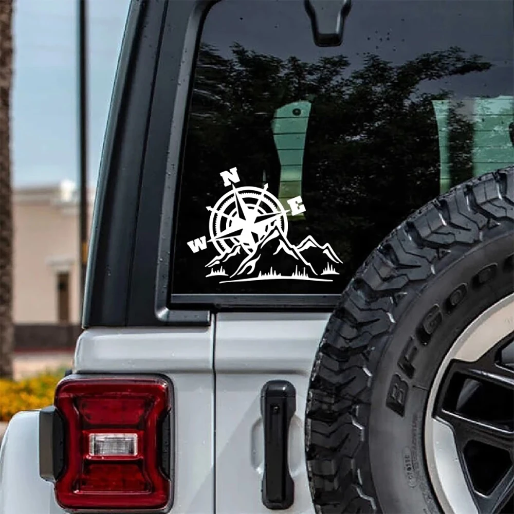 Mountain Compass Car Sticker Hot Fashion Adventure Sports Style Auto Body Window Styling Decoration Laser Decals Car Accessories