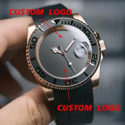 40.5mm Diving Automatic Mechanical Watch Men NH36 Movement Ceramic Bezel Waterproof Wristwatch Sapphire Glass GMT Case 20 Strap