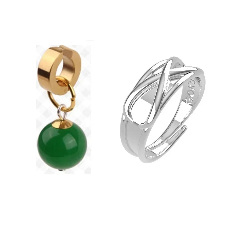 Pendientes Vegeta Potara Negros, Anillo del Tiempo de Son Goku Zamasu, Accesorios de Cosplay, Colección Limitada, Envío Directo, MNqeV