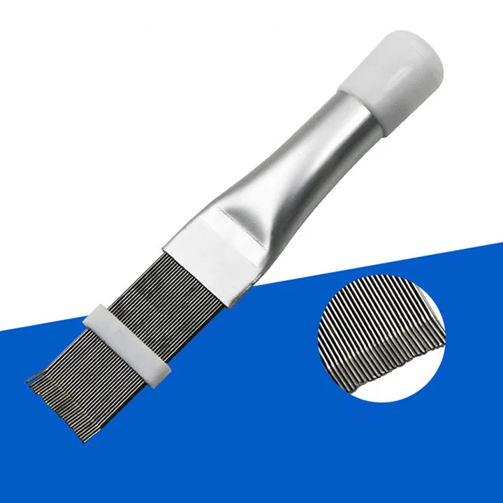 

1 Pc Air Conditioner Fin Cleaning Comb 14*2.5cm Stainless Steel + Aluminum Air Conditioning Condenser Dust Clean Tool