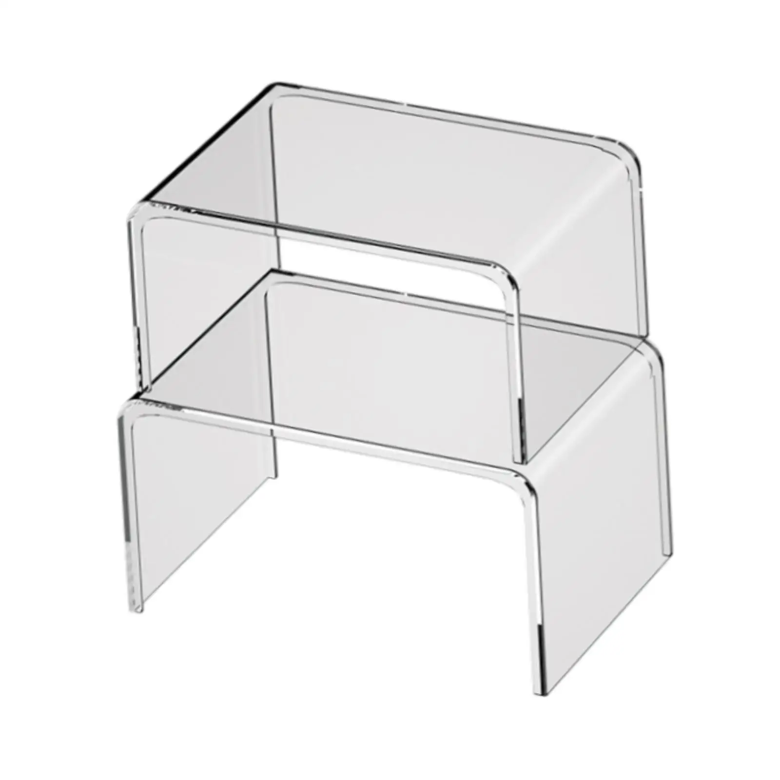 2 Pieces Office Storage Rack Multifunctional Container Desktop Holder Tray Office Desk Shelf Organizer Simple Coffee Table Stand