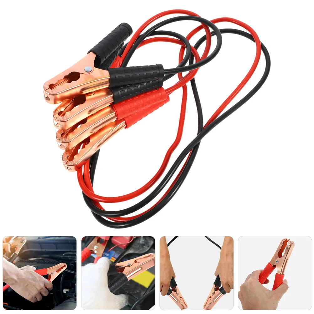 

2Pcs Car Battery Jumper Cables Vehicle Emergency Booster Line Heavy Duty Cable for Cars Trucks Suvs Reliable Automotive Tools