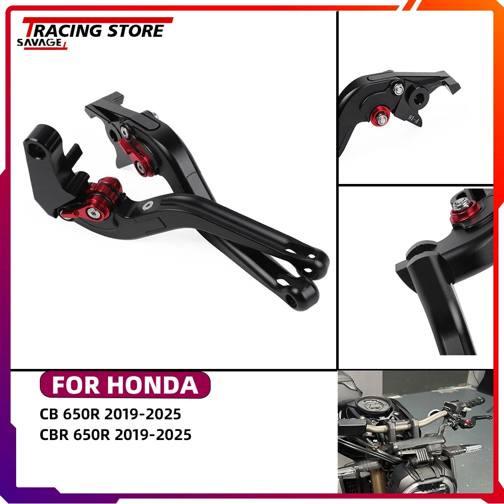 Motorycle Adjustable Foldable Handle Short Brake Clutch Levers For Honda CB650R CBR650R CB CBR 650R Hand Control Kit Accessories