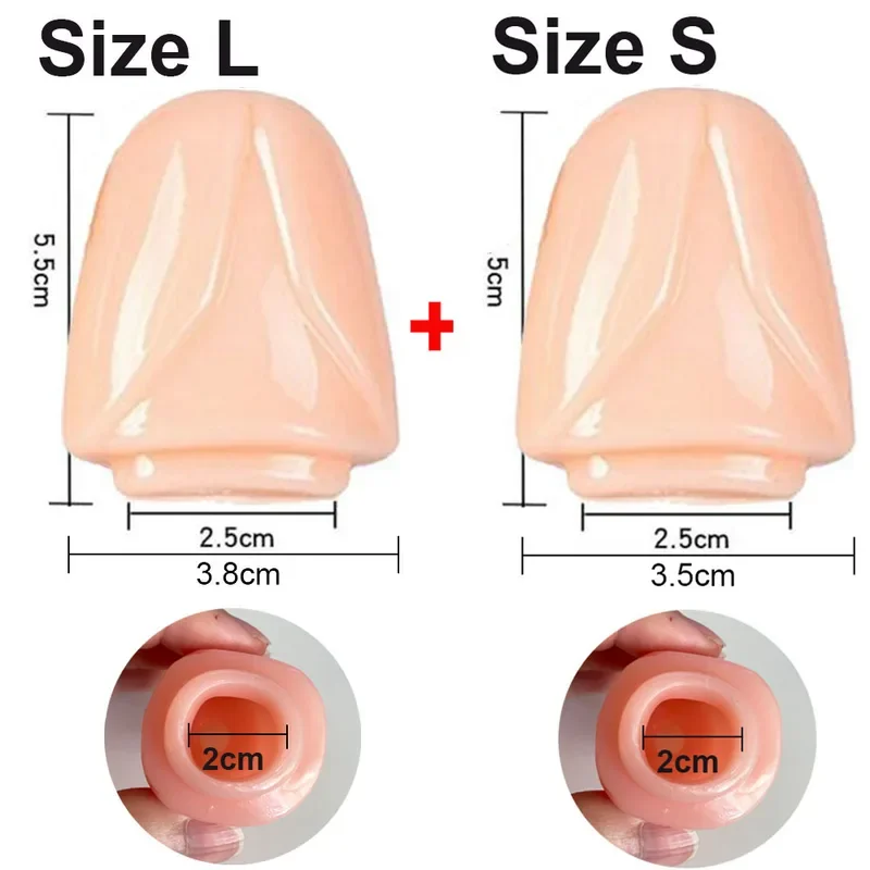 Male Luster Sleeve Protector Penis Stretcher Enlarger Erection Foreskin Hinder Extender Dick Enlargement Adult Sex Product Toys