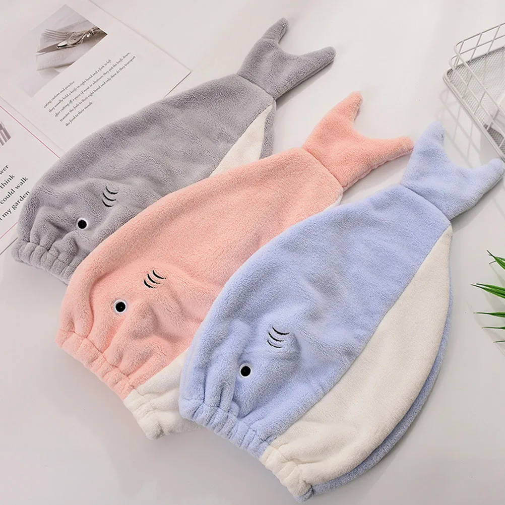 

Cartoon Fish Bathing Hat Wrap Dry Hair Cap Shower Caps Supple Absorbent Fast Drying Hair Care Protective Office Workers