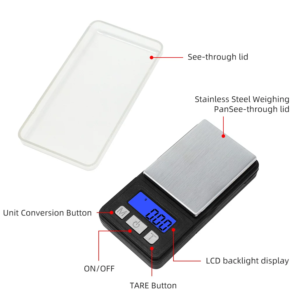 Mini Pocket Scale Compact Scale 0.01g Precision Portable Digital Scale for Jewelry And Precious Items