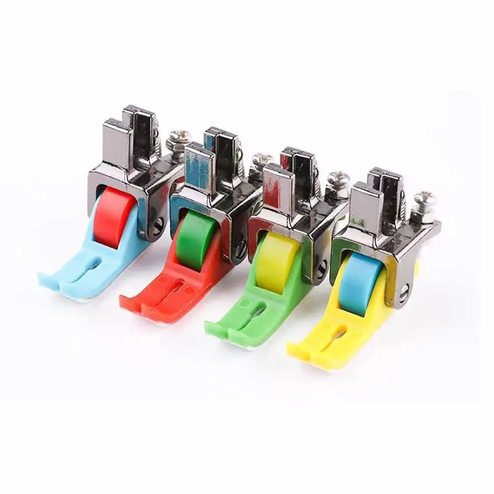 1Pcs Replaceable Narrow Roller Presser Foot Lockstitch Plastic Wheel Presser Feet Universal Sewing Machine Accessories