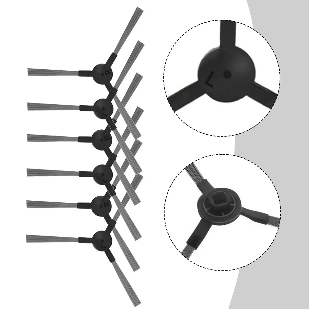 6pcs/set Side Brush For Cecotec For Conga Animal X 08604 Robot Vacuum Cleaner Parts Home Floor Sweeper Accessories