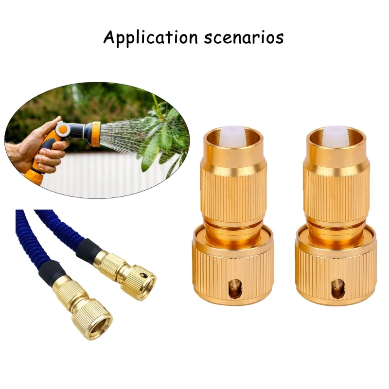 2Pcs Garden Expandable Hose Repair Kits Aluminium Faucet Adapter Water Hose Connector Expandable Garden Hose Repair M68E