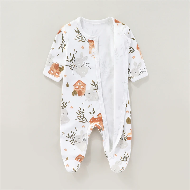 ملابس الأطفال حديثي الولادة (0 إلى 9 أشهر) - بدلة خريف وشتاء ناعمة، رومبير صيفي للفتيات والأولاد