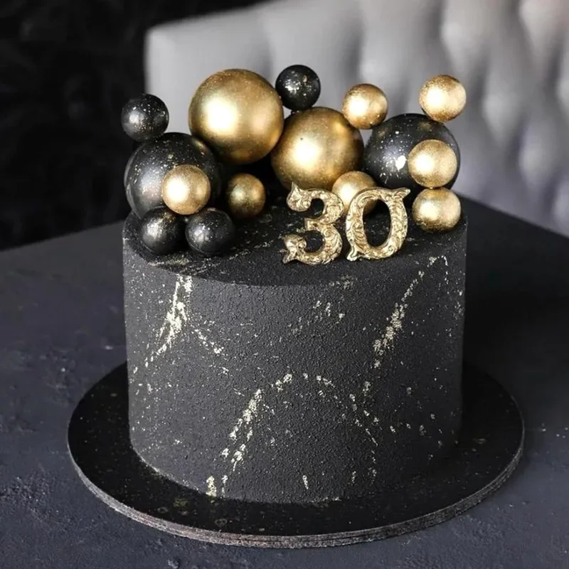 20 Pcs Ball Cake Topper Decorations Mini Balloons Cake Topper Sticks Gold Balls Cake Picks Topper Balls Decorations