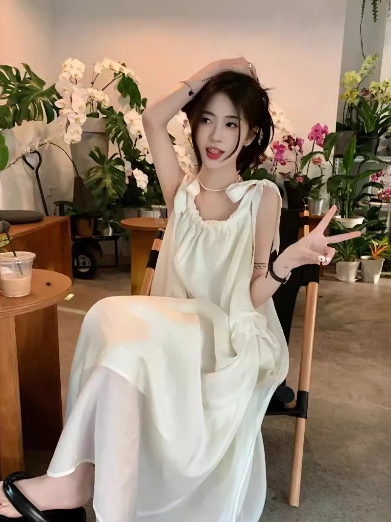 

Gentle Wind Fairy Strap Dress for Women's Wear 2024 Summer New style dress with High Quality and Loose Vacation Dress 1KY0