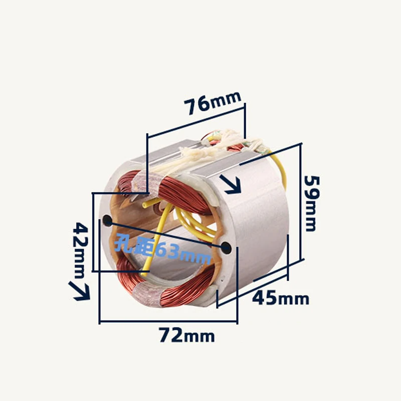 AC220-240V 10 teeth Rotor Stator for Hitachi C7 Rotor 185 M1Y-MH2-180 Rotor Electric circular saw armature Motor Accessories