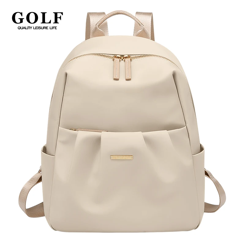 GOLF Śliczne plecaki dla kobiet Elegancki damski plecak Torebka w jednolitym kolorze Małe plecaki Wiele kieszeni Estetyczna torebka damska