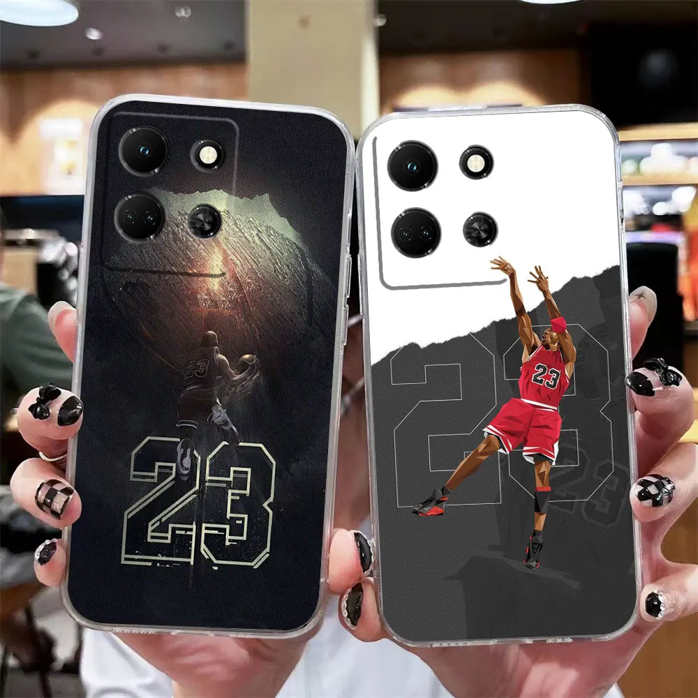 Clear Case For Infinix NOTE 10 11 12 30 30i SMART 4 5 6 7 ZERO CAMON 19 20 PRO Case Funda Coque Capa Shell Basketball Sports 23