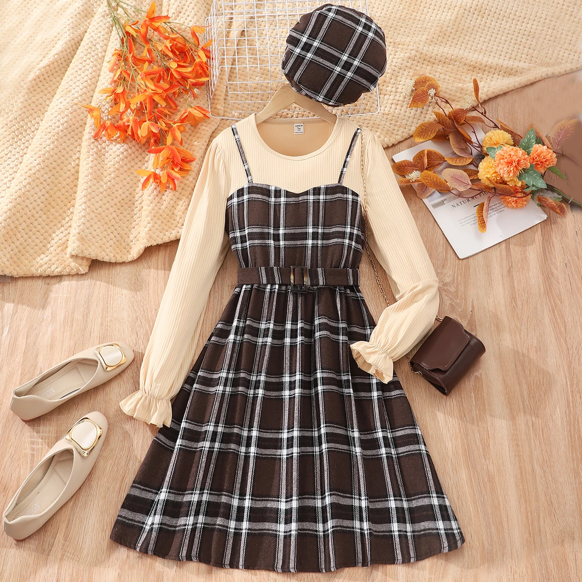 2024 Spring Winter Dress For Kids Girl Long Sleeved Plaid Belt Hat Big Girls Clothes Fashion Children Dresses 8 9 10 11 12 Years - AliExpress 1501 2024 Spring Winter Dress For Kids Girl Long Sleeved Plaid Belt Hat Big Girls Clothes Fashion Children Dresses 8 9 10 11 12 Years - AliExpress 1501