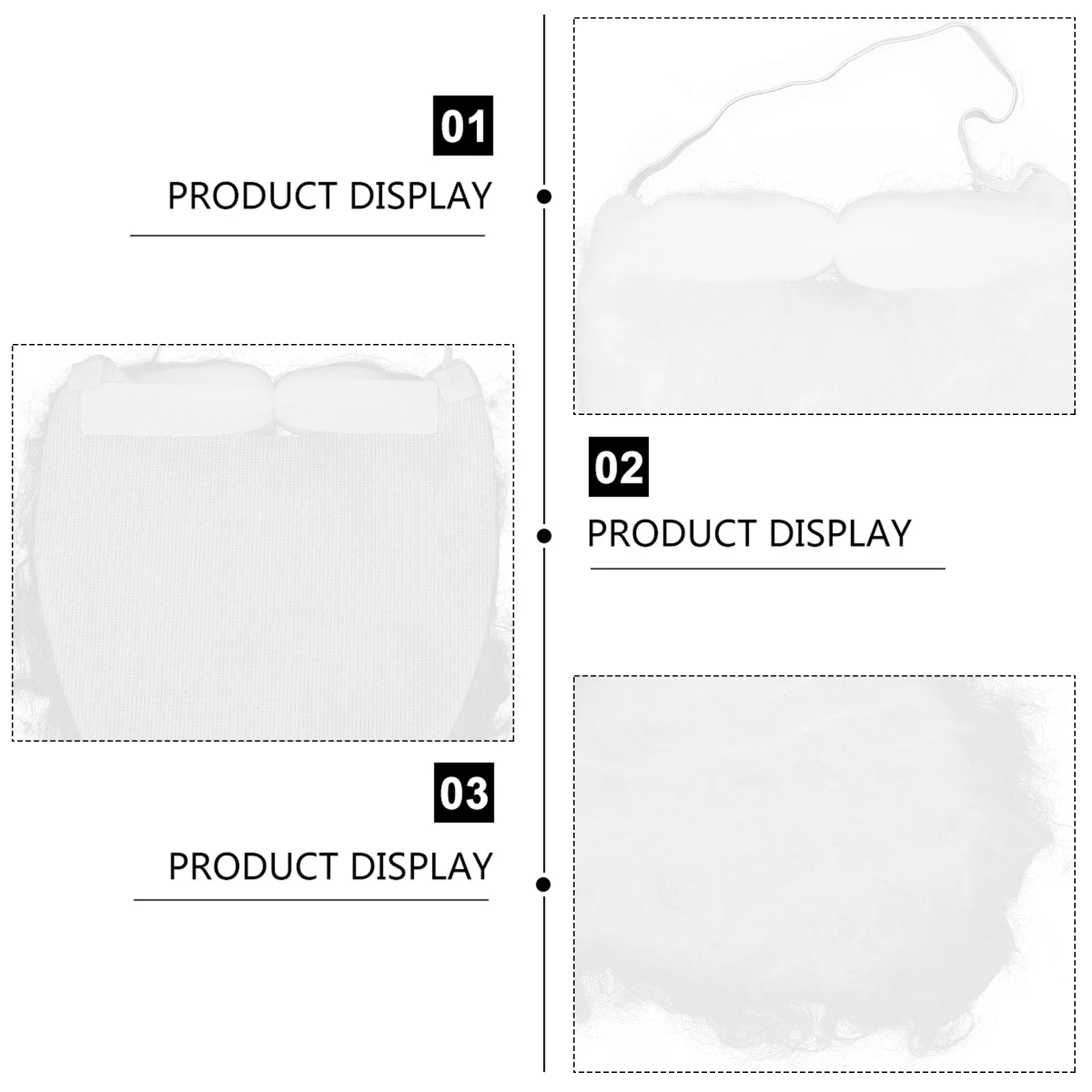 

10Pcs Santa Faux Beard Performance Props Lightweight Portable Christmas Party Cosplay Decoration Santa Faux Beard