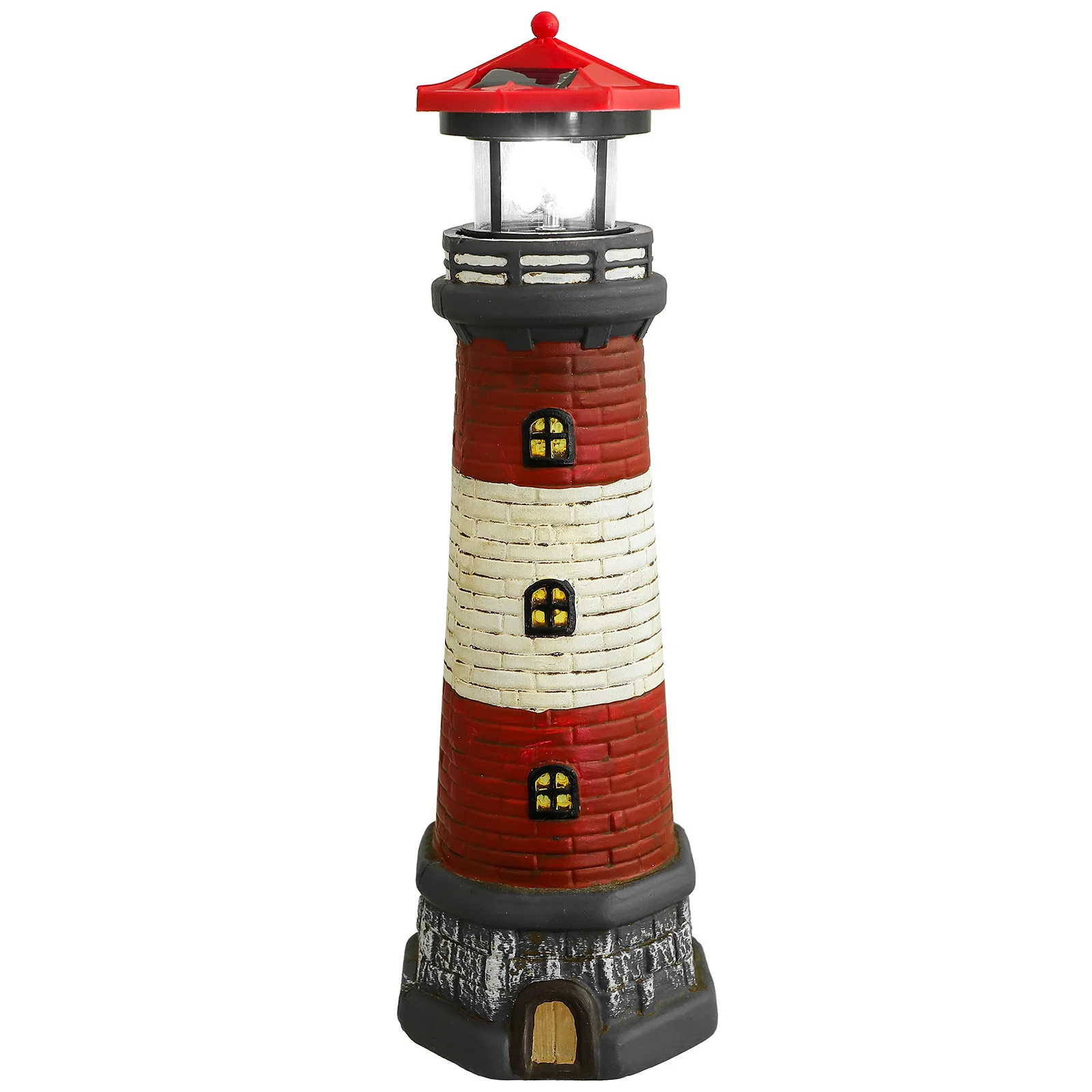 

Sports Sculpture Solar Light Lighthouse Gifts Windmill Resin Decor Adornment Glowing Statue