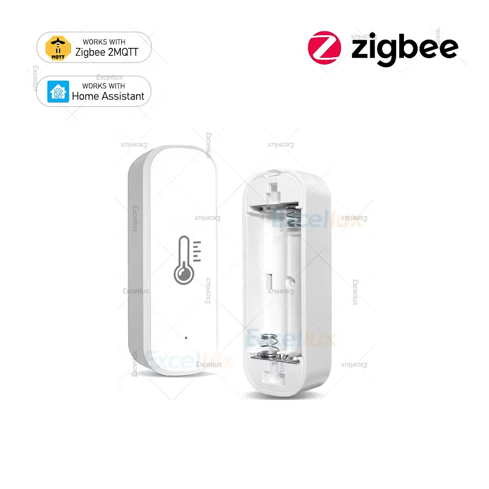 

Zigbee 3.0 Датчик температуры и влажности Удаленный монитор от Smart Life Приложение с питанием от батареи Работает с Alexa Google Home Z2M