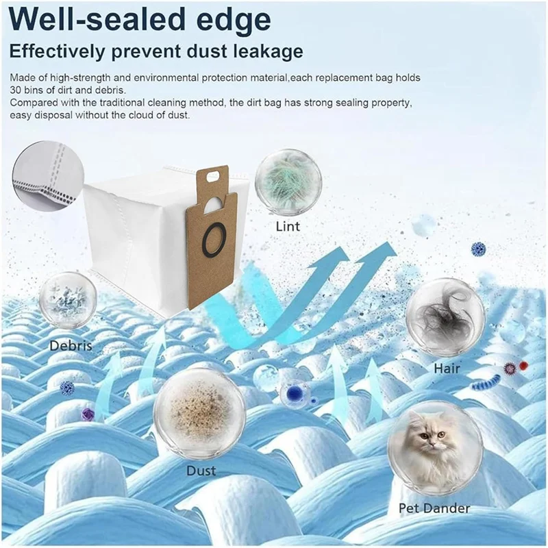 B83B-bolsas de polvo de repuesto para Tapo RV30 Max Plus / RV20 Max Plus, repuestos de aspiradora, accesorios