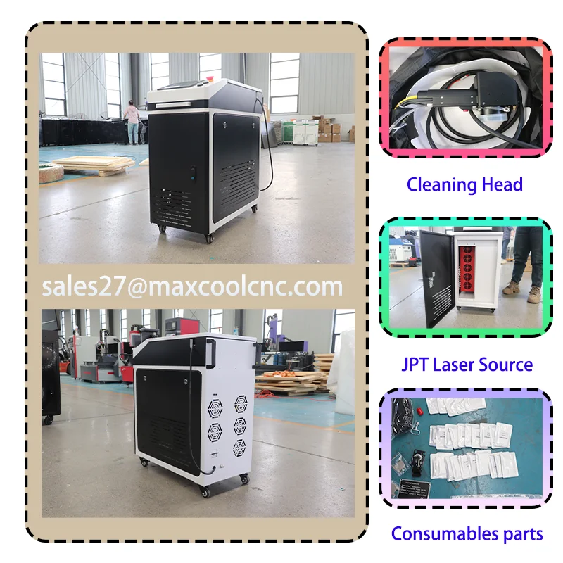 Handheld Pulse Fiber Laser Cleaning Machine Rust Surface Paint Removing 200w 300w 500w 1000W 2000W Cleaner for Metal