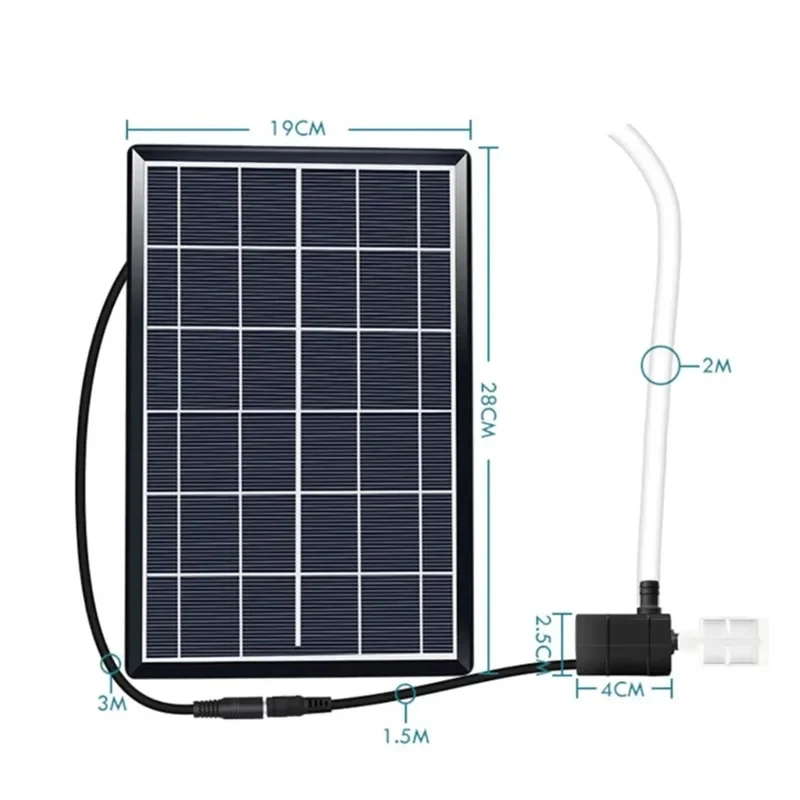 Solar Water Pump Solar Water Fountain Decoration 12V Circulating Fish Pond Filtration Oxygen Submersible Pumps Outdoor Fish Tank