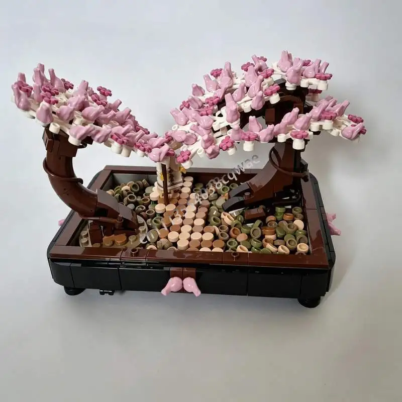 673pcs-bonsai-park-cherry-blossom-tree-moc-building-blocks-garden-landscape-model-diy-creative-assembly-home-decoration-toy-gift