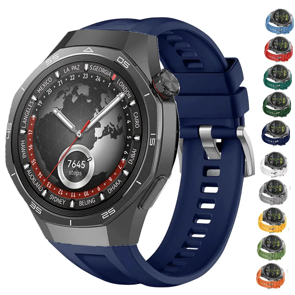Silicone Strap For Huawei Watch GT 5 Pro 46mm Band 22mm Soft Sports WristBand For Huawei Watch GT 7 Pro 6 5 4 3 2 46mm Bracelet