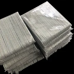 500 Pcs Zebra Wooden Nail File 100/180 180/240 Wood Emery Board Nail File Manicure Tool mini nail file 127*15mm