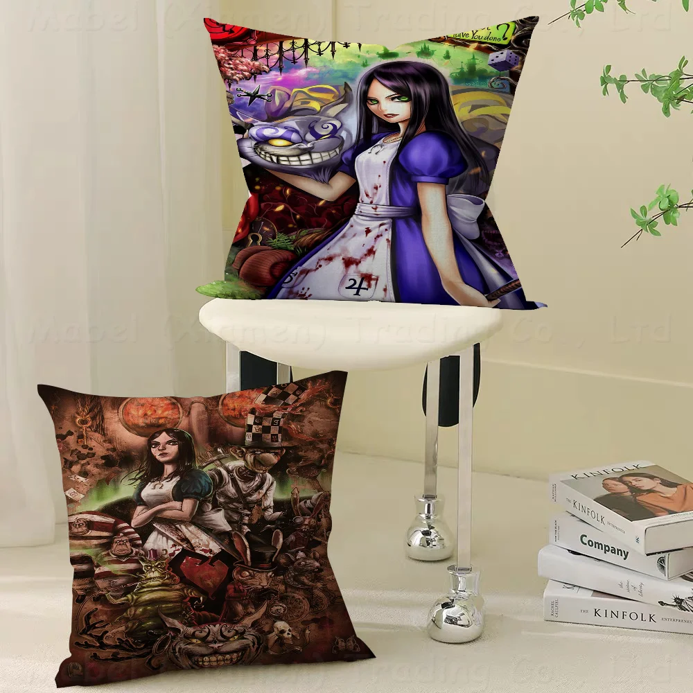 

Alice Madness ReturnsPillowcase Toon Gift Cushion Cover Bedroom Home Sofa Chair Seat Decor Pillow Case