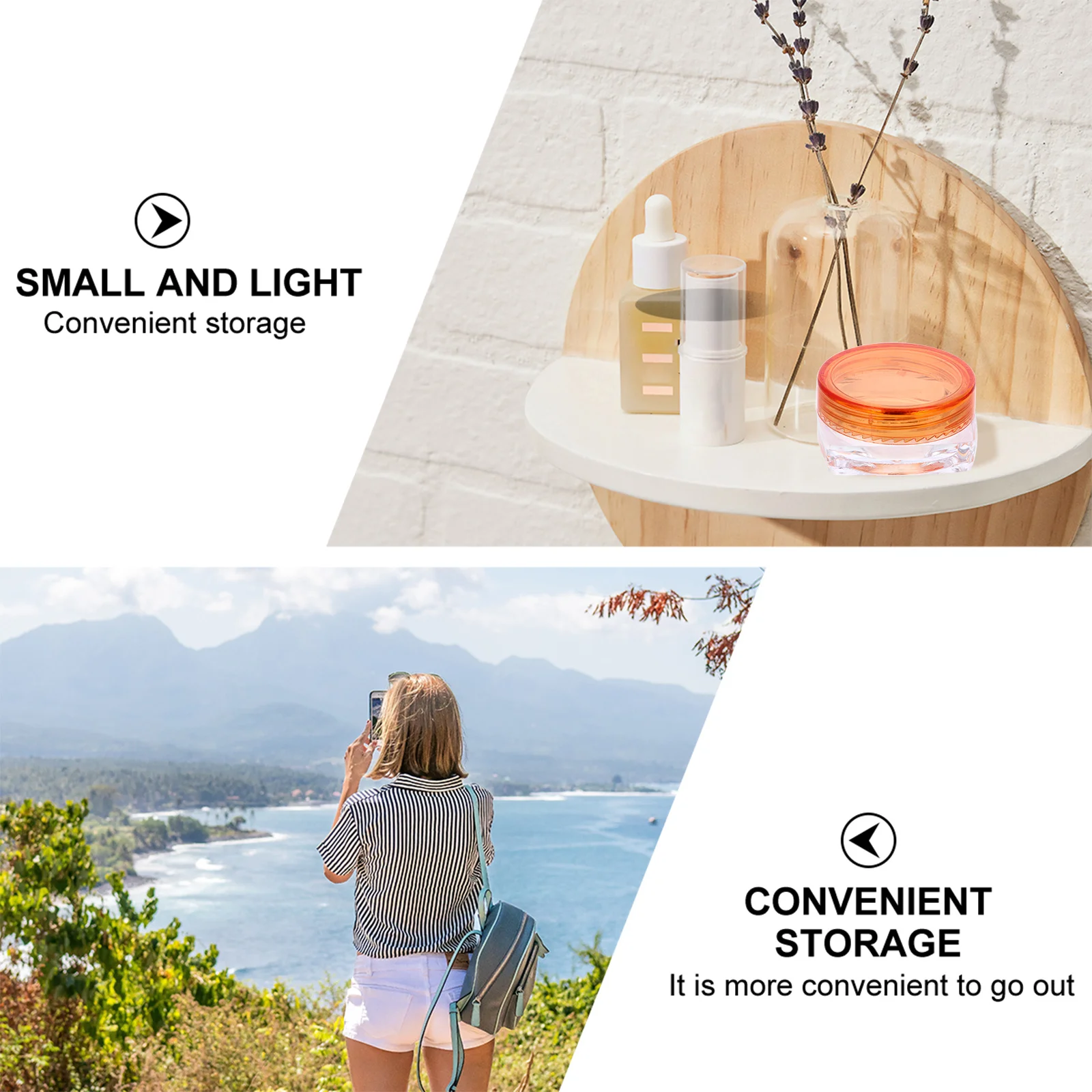 

50Pcs Cream Containers Refillable Lightweight Travel Makeup Jars Multi-Purpose Empty Plastic Pots for Foundation