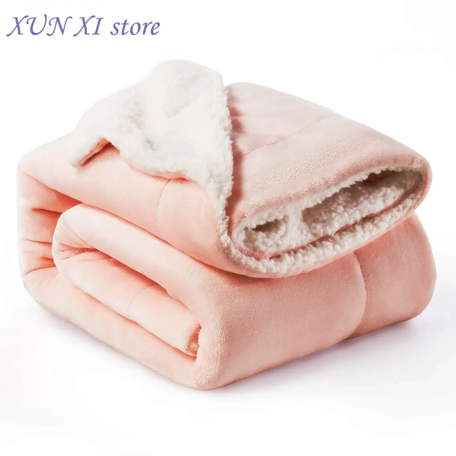 

Large Sherpa Fleece Blanket Double Thick Soft Warm Bed Sofa Throw Blanket Double King Size Winter Warm Blanket
