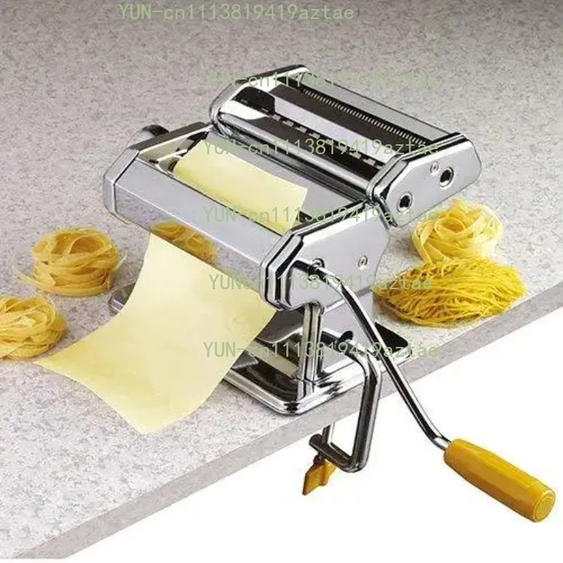 Manual Stainless Steel Pasta Maker, 2‑Knob Split‑Type Household Noodle & Dumpling Skin Machine, 9‑Speed Thickness Adjustment