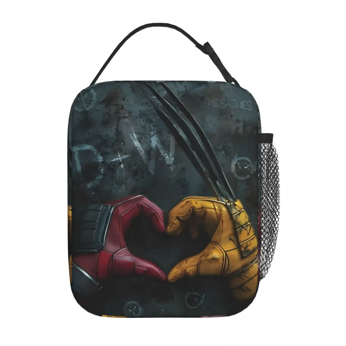 

Best Friends! Heart DP3 Deadpool Insulated Lunch Bags Storage Food Box Portable Cooler Thermal Lunch Boxes For School Office