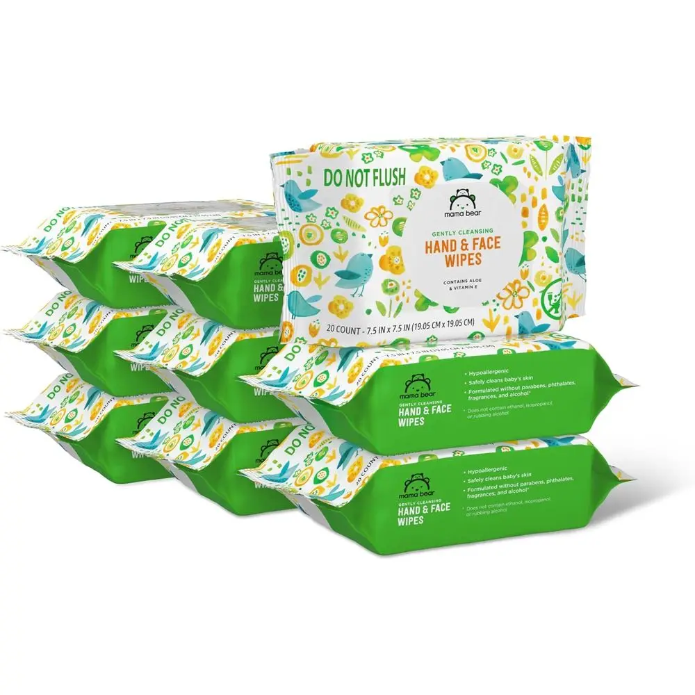 

Unscented Baby Wipes, Fragrance-Free, Paraben and Phthalate-Free, 180 Count (9 Packs of 20)