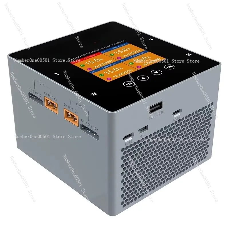 

F6+ 4 Channel LiPo Balance Charger for FPV Drone AC 500W DC 1000W 4x15A