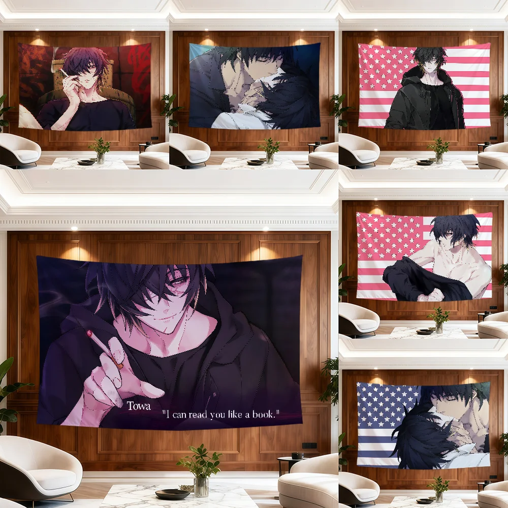 Spielkunst Manga Anime Slow Damage Towa Flagge für Zimmer, Wohnheim, Camping, Party, Picknick, Dekoration, Geschenk, Banner, Garage, Wandbehang