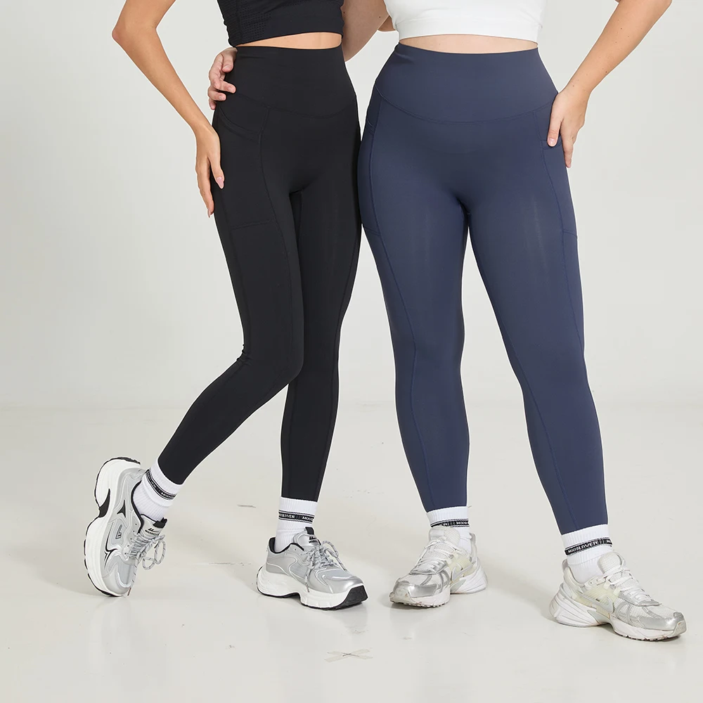 Women's High Waist Yoga Legging With Pockect Seamed High Stretchy Butt Lift Breathable Sports Pants for Women Gym Leggings Femme