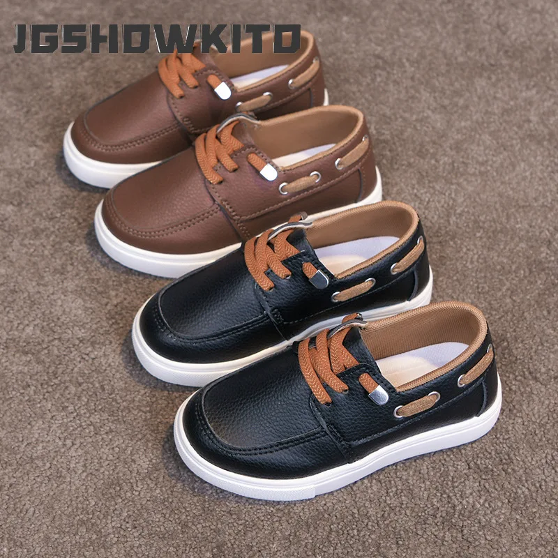 JGSHOWKITO Little Boys Soft Loafers Fashion New Kids Slip-on Casual Flats Breathable Comfort School Outdoor Daily Wear British