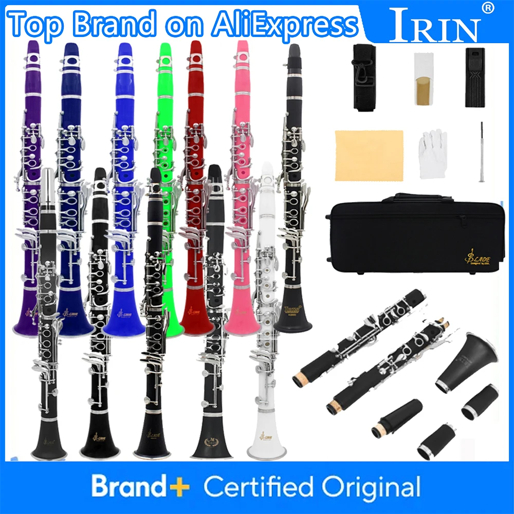 

SLADE Bb Clarinet 17 Keys Premium Bakelite Wooden Clarinet Professional Woodwind Instrument With Box Musical Instrument Parts