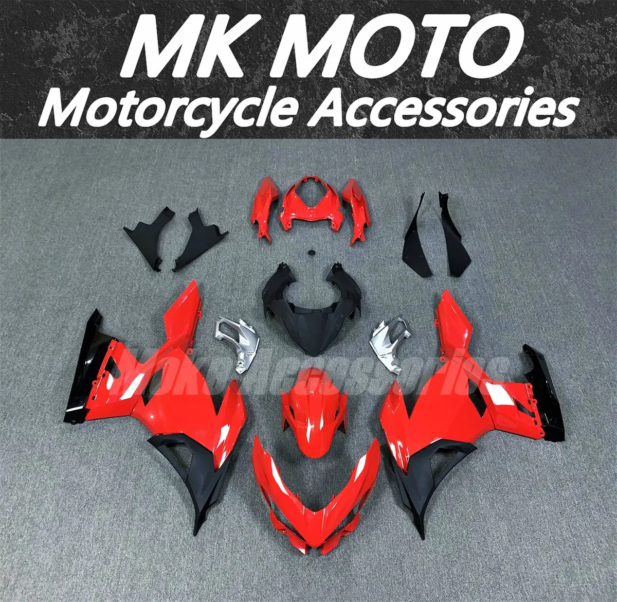 

Moke moto Motorcycle Fairings Kit Fit For Ninja 400 2018 2019 2020 2021 2022 2023 Bodywork Set ABS Injection Red Black New