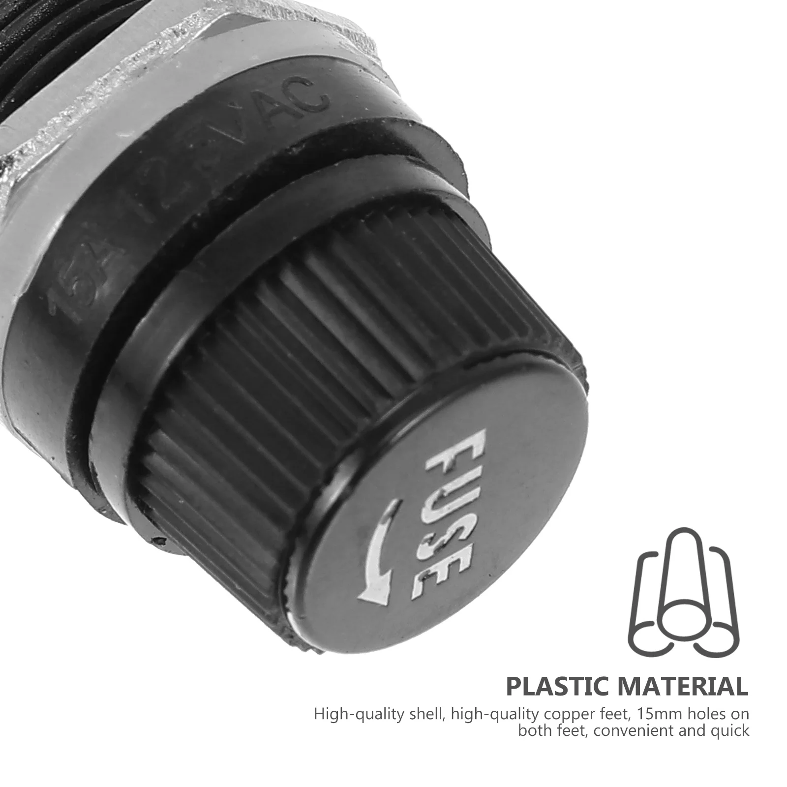 

10 шт., держатель аудио предохранителя, черный термостойкий винт для крепления на панели, автомобильный усилитель, источник питания, предохранитель от короткого замыкания